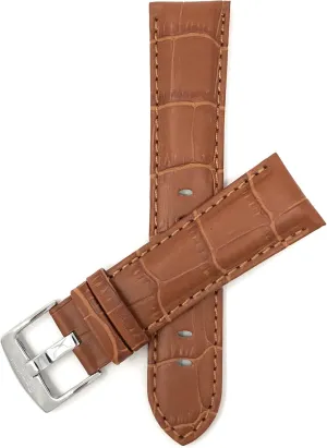 - Alligator Pattern Leather Watch pique gourd attic Strap - Replacement Watch Band for Classic and Smart Watch - Camel 20 mm Watch Band Bandini 20mm Mens Leather Watch Band 