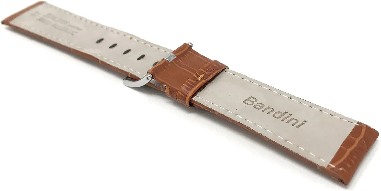 - Alligator Pattern Leather Watch pique gourd attic Strap - Replacement Watch Band for Classic and Smart Watch - Camel 20 mm Watch Band Bandini 20mm Mens Leather Watch Band 
