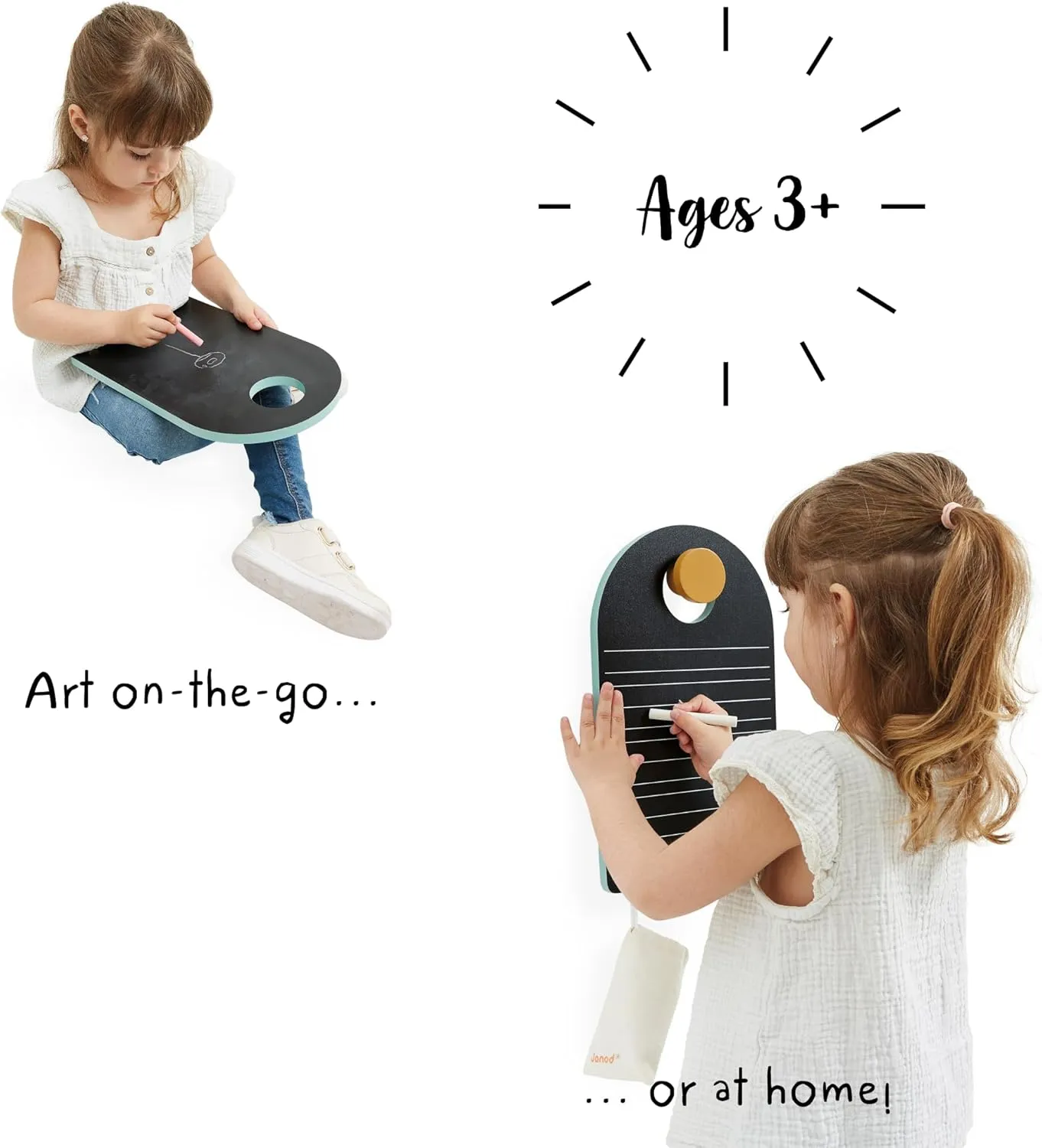 - Blackboard sleep - For Writing and Drawing - Easy to Carry - For Ages 3 and Up (Take Along) Janod 