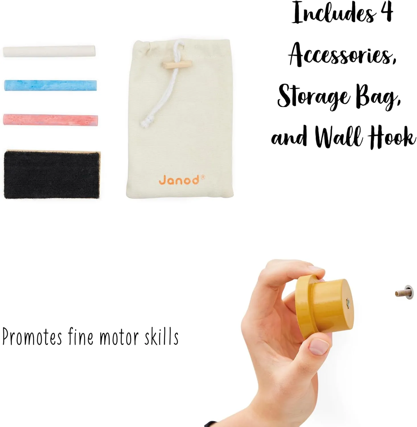 - Blackboard sleep - For Writing and Drawing - Easy to Carry - For Ages 3 and Up (Take Along) Janod 