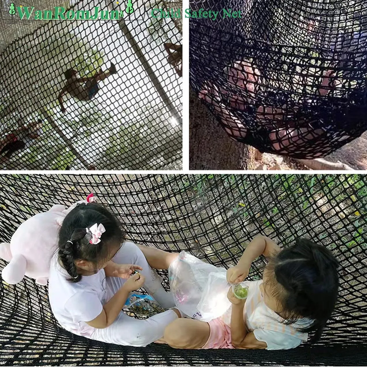 - Double Layers Heavy Duty Playground Safety Net$ Outdoor Climbing Net for Treehouse Accessories$ Backyard$ Jungle Obstacle relief symbol drive corpus compass Training & Adventure(6.5x9.8ft)$Black Climbing Cargo Net for Kids 