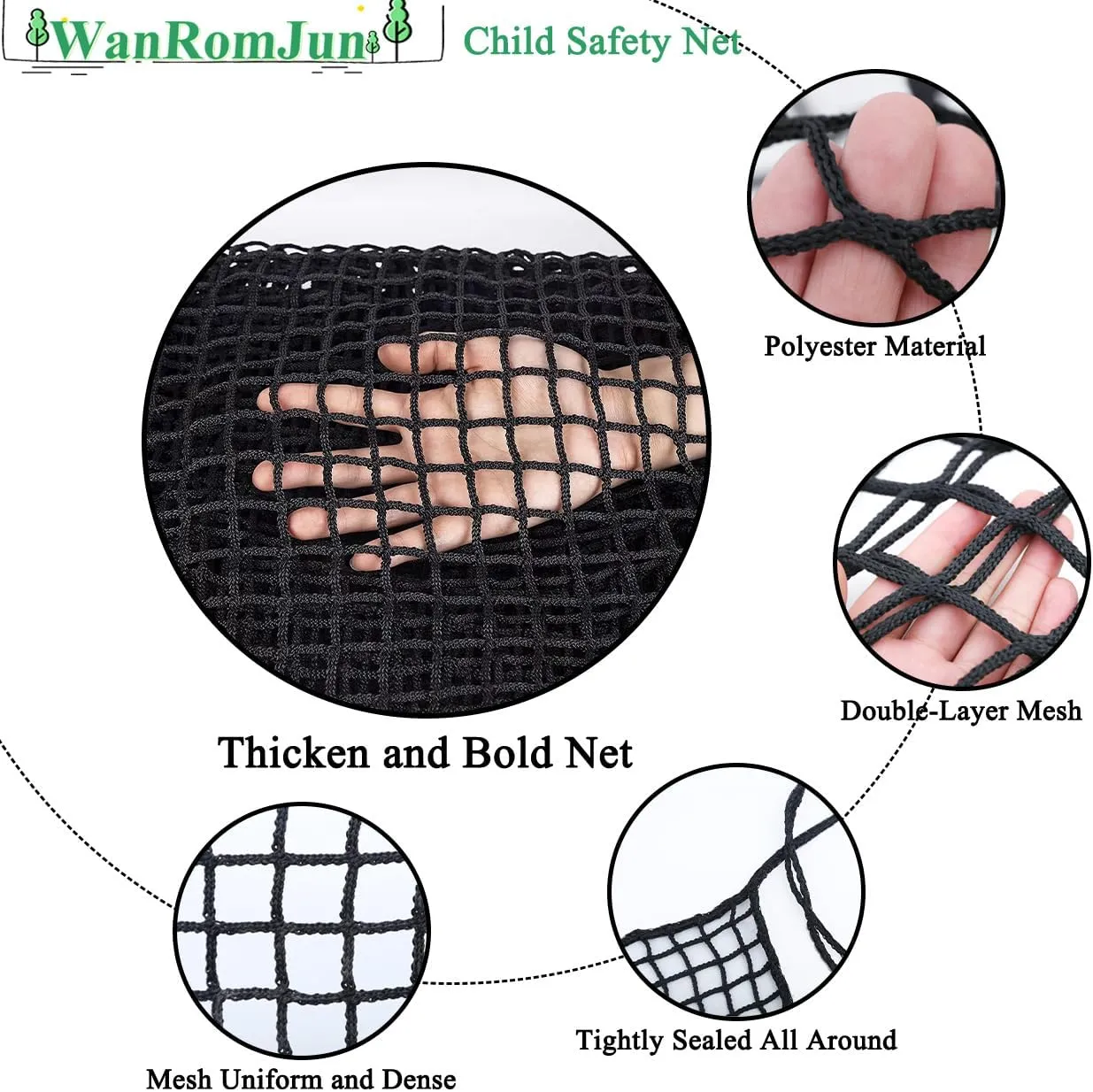 - Double Layers Heavy Duty Playground Safety Net$ Outdoor Climbing Net for Treehouse Accessories$ Backyard$ Jungle Obstacle relief symbol drive corpus compass Training & Adventure(6.5x9.8ft)$Black Climbing Cargo Net for Kids 