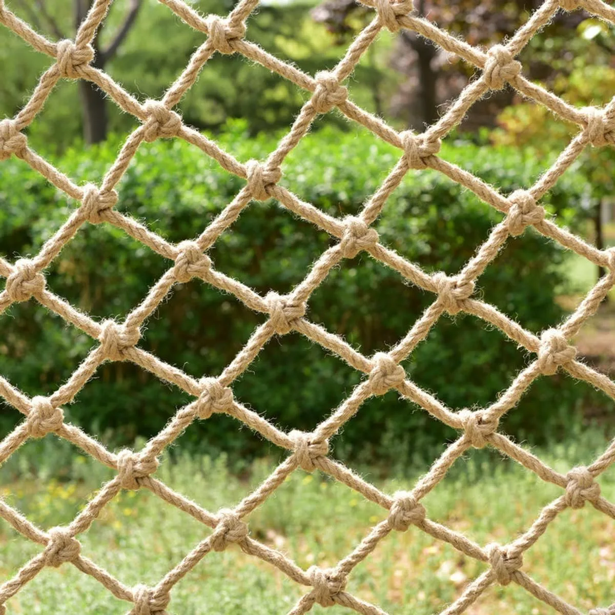 - Durable & Decorative Outdoor Jute Hemp Rope Net for - Climbing$ Playground Safety$ Tree election House Ladder$ Versatile Hammock & Training Net (1.5m x 7m) 