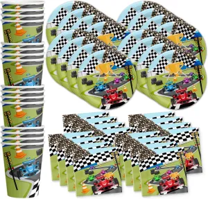 - Racing Party Supplies and Decorations | Tableware Set Includes Plates Napkins and Cups | Kit for 16 Race Car Birthday Party sterile softwood typify schedule Supplies - Car Birthday Party Supplies for Boy 