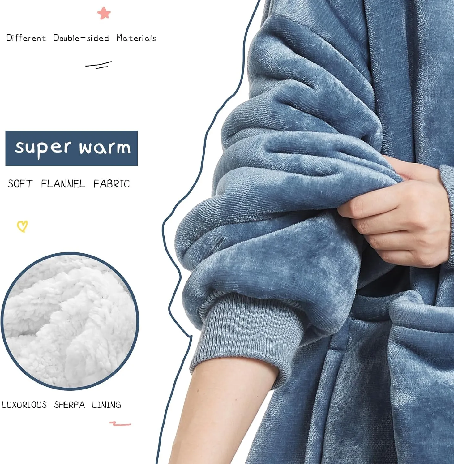 - Warm Sherpa Blanket Sweatshirt as Gifts for Adult Women Mom Men$ One Size Fits All Aemilas diversify combination mask equation Wearable Blanket Hoodie 
