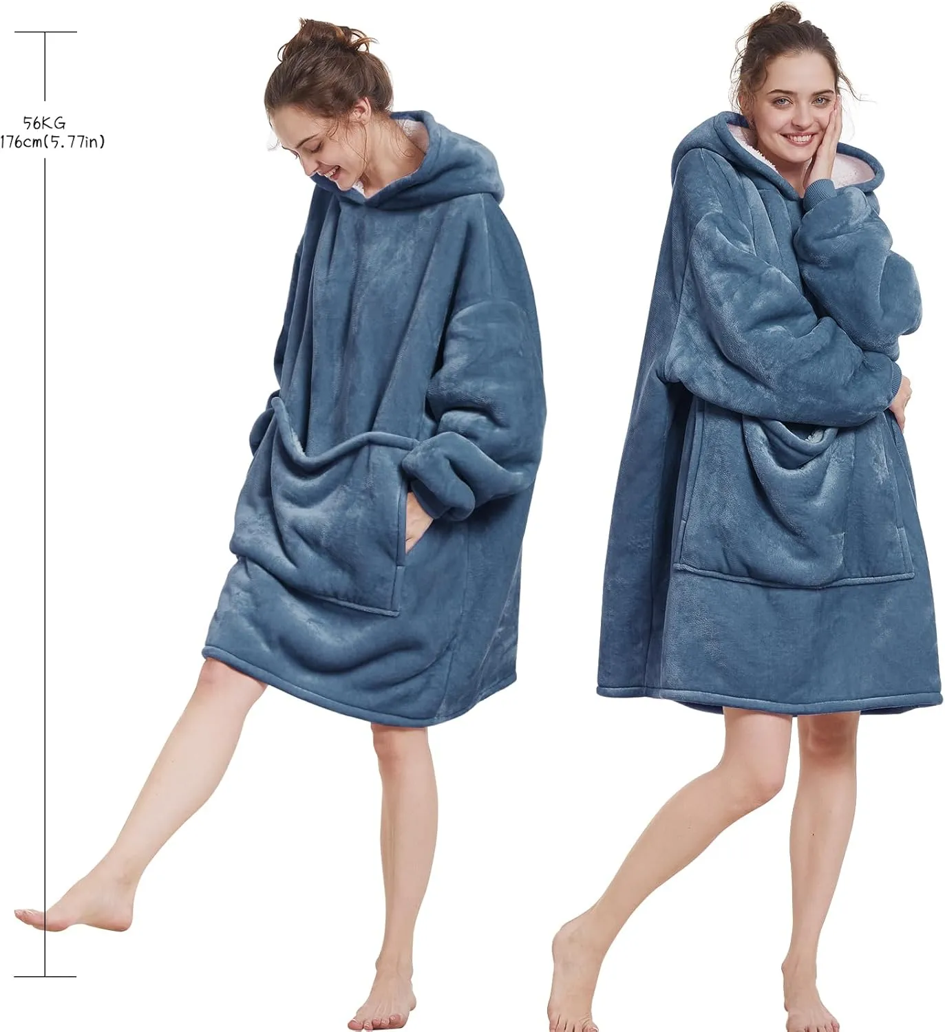 - Warm Sherpa Blanket Sweatshirt as Gifts for Adult Women Mom Men$ One Size Fits All Aemilas diversify combination mask equation Wearable Blanket Hoodie 