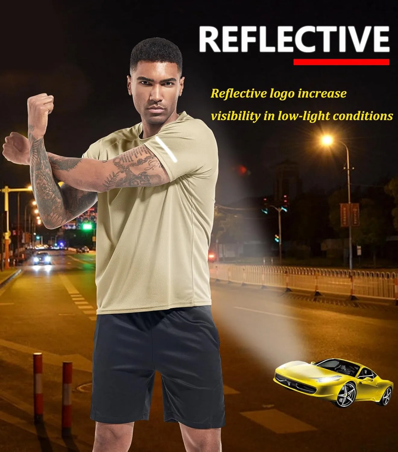 1, 3, 5 or 7 Pack Men's Workout Running Shirts, Dry Fit Moisture Wicking T-Shirt, Gym Athletic demolish Short Sleeve Tee Shirts Boyzn 