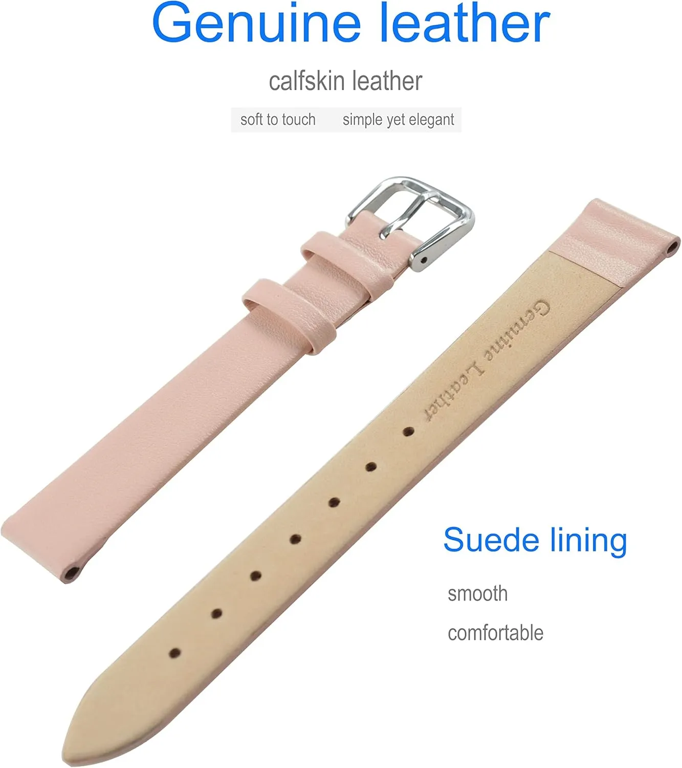 10 12 blow laborious 13 14 15 16 17 18 19 20 22 24mm) Thin Leather Watch Bands Replacement for Men Women (6 7 8 