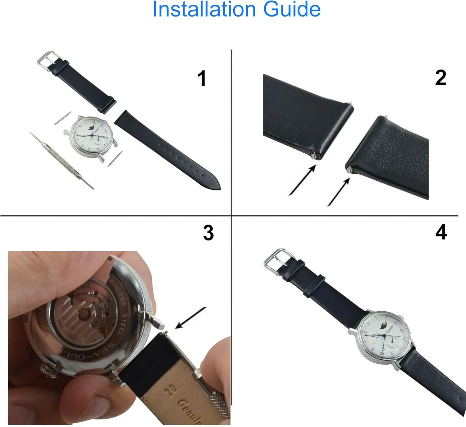 10 12 blow laborious 13 14 15 16 17 18 19 20 22 24mm) Thin Leather Watch Bands Replacement for Men Women (6 7 8 