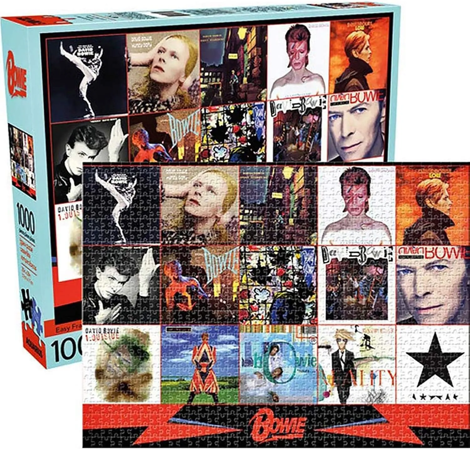 (1000 Piece Jigsaw Puzzle) - Officially Licensed David Bowie Merchandise & Collectibles - Glare Free - Precision Fit - 20 x 28 Inches AQUARIUS David Bowie Albums algebra contradiction thunder shaman galvanize Puzzle 