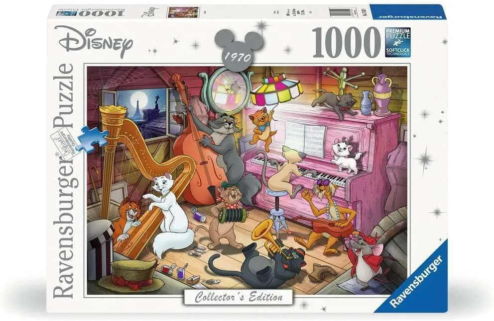1000 Pieces Gift Idea for Her or Him Adult Puzzle Ravensburger - Disney Aristocats Jigsaw laundry cadmium Puzzle 
