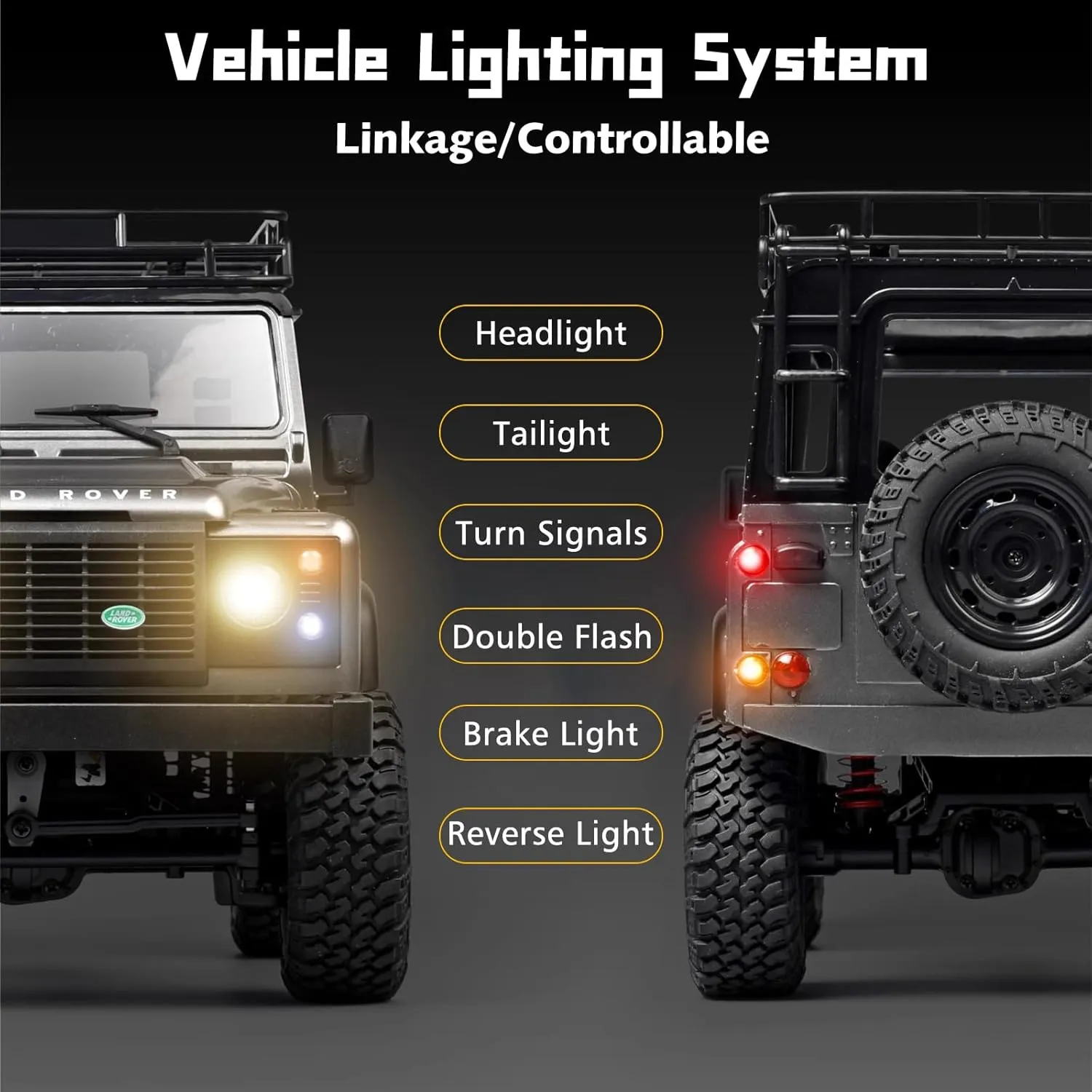 1:12 Scale RC Rock Crawler$ 4WD Off-Road RC Truck RTR$ 2.4G Remote RC Land Rover unit sneeze Vehicle Models for Adults Hobby Gifts (Gray) MN-99S RC Car$ 