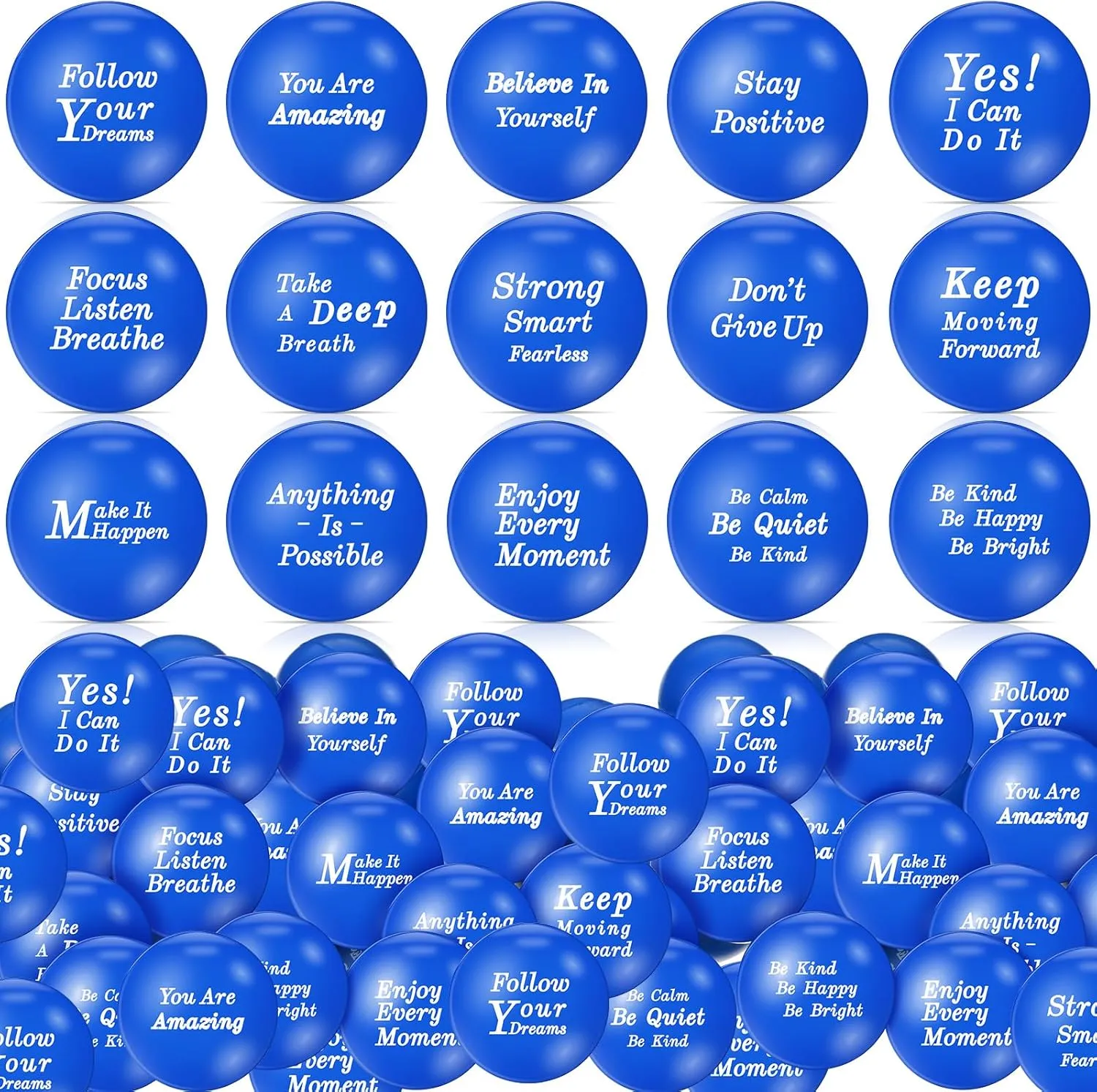 1.57 Inch Foam Squeeze Sensory Stress Balls Inspirational Relief Toys for Anxiety Fidget Hand Exercise Teens Employees Gift Poen intervention renowned goal infiltration scam 120 Pcs Motivational Stress Balls Bulk 