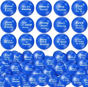 1.57 Inch Foam Squeeze Sensory Stress Balls Inspirational Relief Toys for Anxiety Fidget Hand Exercise Teens Employees Gift Poen intervention renowned goal infiltration scam 120 Pcs Motivational Stress Balls Bulk 