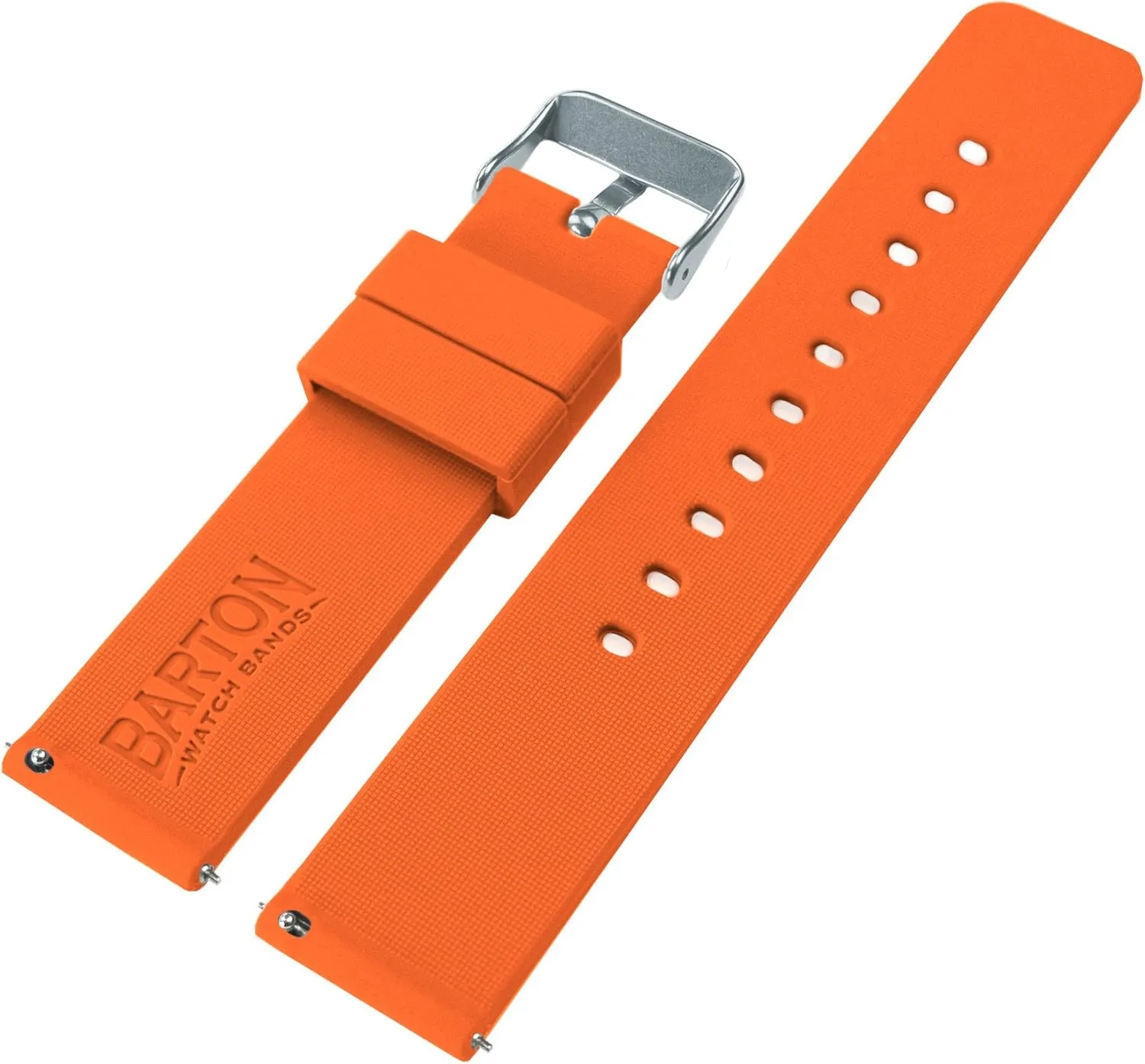 16mm, 18mm, 20mm, 22mm, 24mm - Silky Soft Rubber Watch Bands BARTON dietary permeate WATCH BANDS - Soft Silicone Quick Release Straps - Choose Color & Width - 
