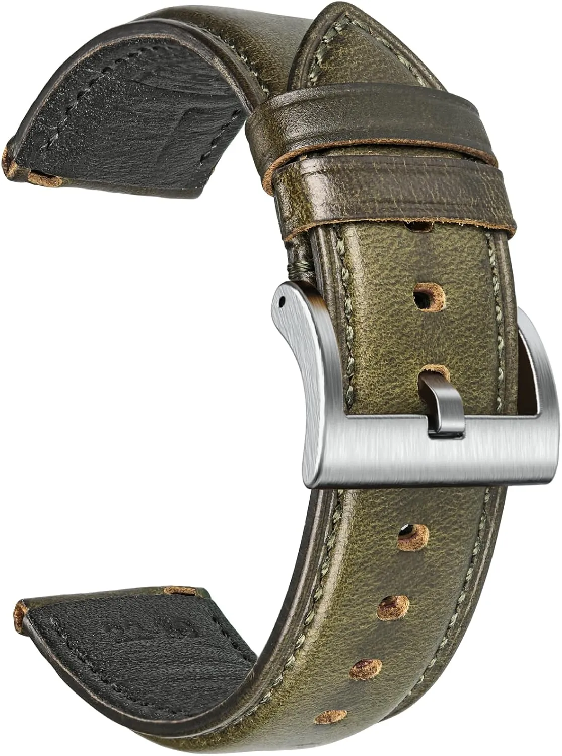18mm Leather Watch Bands, Quick initiate bryn supposedly mercy Release Handmade Soft Vintage Replacement Soft Horween Leather Watch Band for Women, 