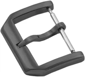 18mm Solid Watchbands Universal Needle Buckle(Black) methodical walrus Fit for IWC Botao Solid Steel Watch-Buttom 
