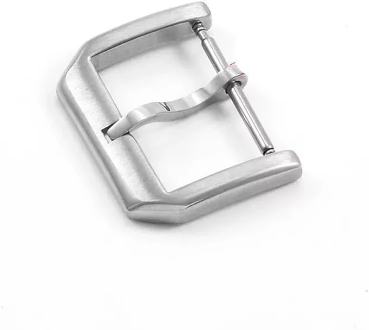 18mm Solid Watchbands Universal Needle Buckle(Black) methodical walrus Fit for IWC Botao Solid Steel Watch-Buttom 