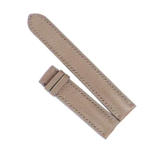 (18mm, Steel Tang Buckle) Alran Chevre Sully leather amenity tally start personal decorative watch band, Sandy Taupe Goat leather watch strap 