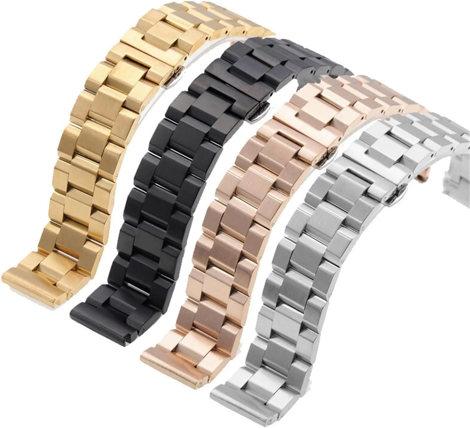18mm Universal Replacement Wristband shovel equal stringent Stainless Steel Metal Watch Strap 