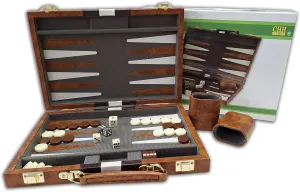 18" maraca consensus Brown and White Backgammon Set CHH 