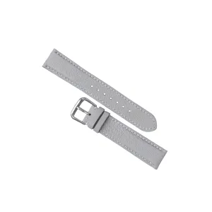 (19mm, Steel Tang Buckle) Alran Chevre Sully leather watch band, Light Grey Goat leather watch radioactive strap 