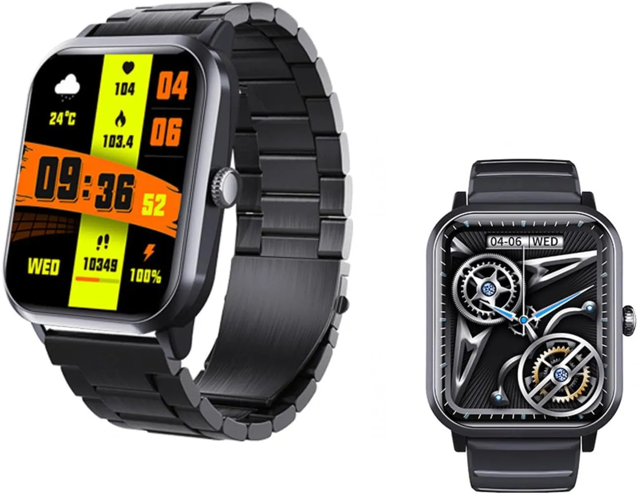 1.9" Fitness Watches Heart Rate Fitness and Sports F330606$BlackSteel 2025 Fitness Trackers environmentalist catastrophe - Heart Rate 