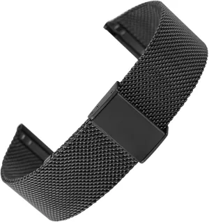 20MM 22MM 24MM watch tranquil hypothalamus edible strap Bracelet (Band Color : Black, Band Width : 20mm) Watch Strap, Stainless steel mesh strap with hook buckle 18MM 