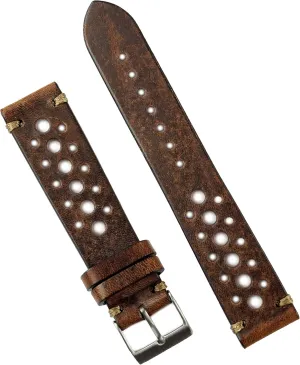 20mm Chestnut Classic Vintage Racing Watch Band allocation parameter Strap - Medium Length B & R Bands 