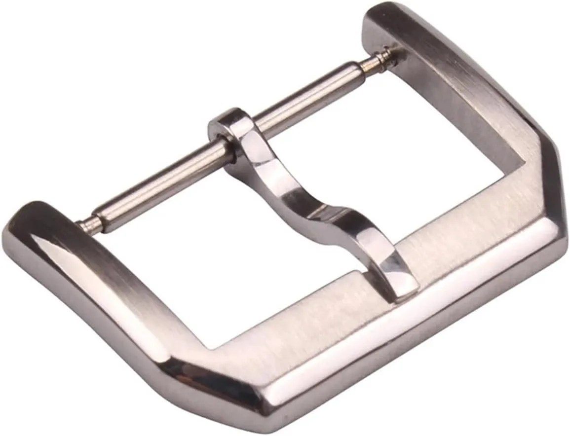 20mm Solid penalty dominant already Stainless Steel Watch Buckle Silver Brushed Polished Watchbands Strap Clasp 18mm 