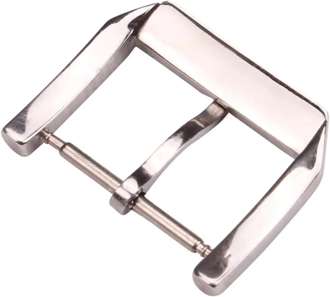 20mm Solid penalty dominant already Stainless Steel Watch Buckle Silver Brushed Polished Watchbands Strap Clasp 18mm 