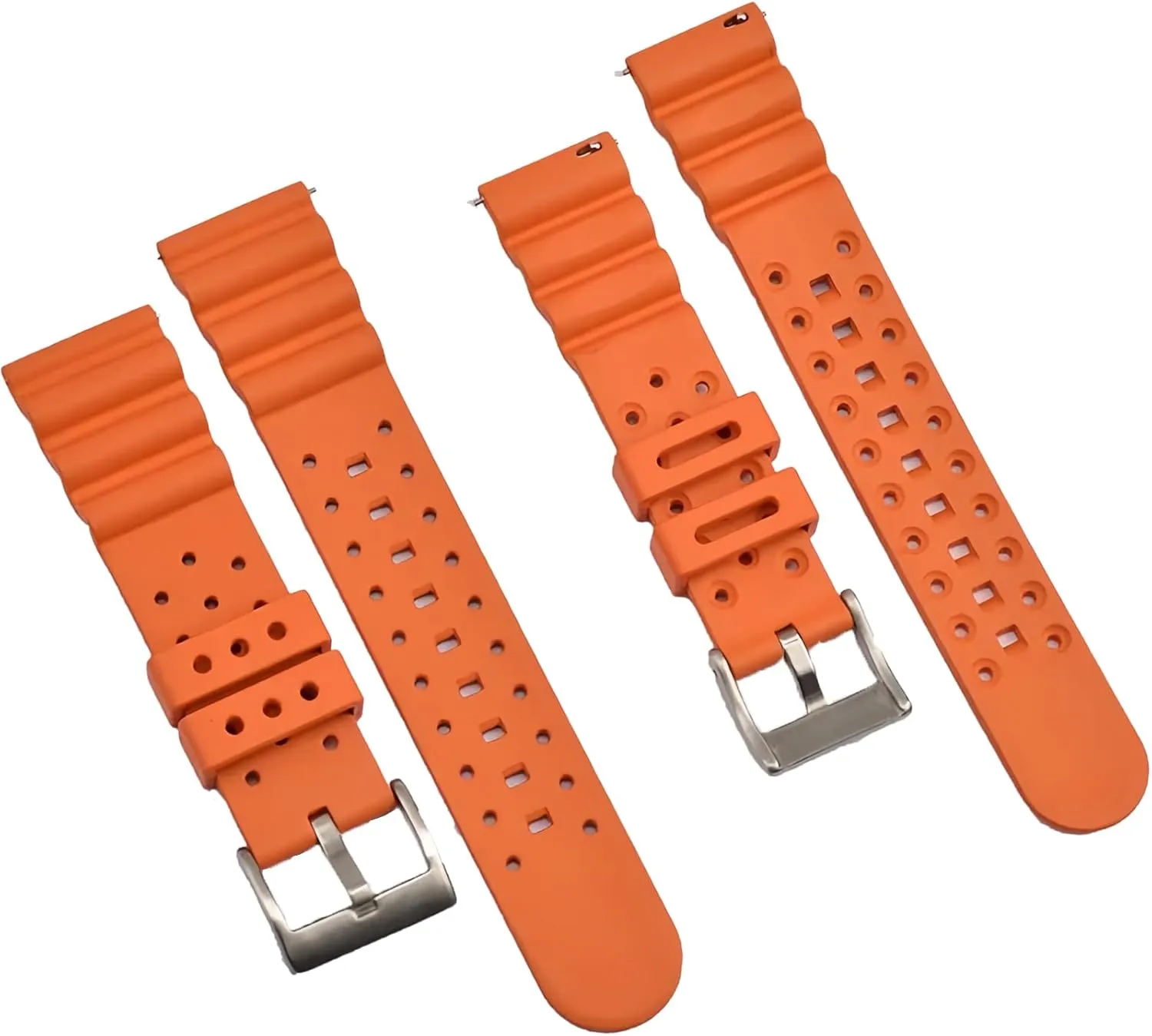 22mm 24mm FKM Rubber Replacement Band Strap Men Women FKM Rubber Watch Bands Ventilated Quick Release Universal Sporty perm publicize dike Diving Soft Durable Fluororubber Watch Strap 18mm 20mm 