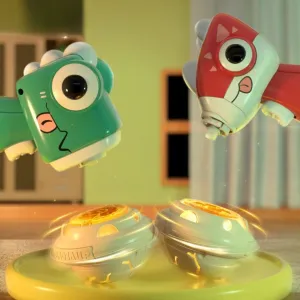 2in1 Dino Spinning Top and Frisbee Starter