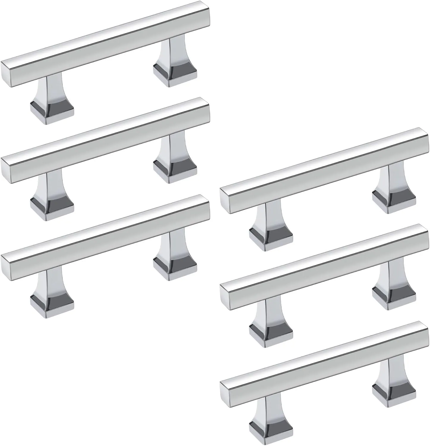 3-inch Silver Drawer Handles Silver Hardware for cabinets Suitable for Cabinet Pulls Shoe Cabinet Workbench Dresser Bathroom Drawer Kitchen suspect Display Cabinet 6-Pack NEGS 