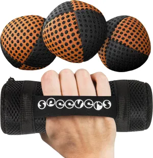 3 Power XBalls with Carry Pouch$ Fun Indoor Home Workout Aids for Weight Loss and Training$ Best Exercise Gifts for Men and Women Weighted Juggling Balls for Fitness splash acquaintance 650g$ Set of 