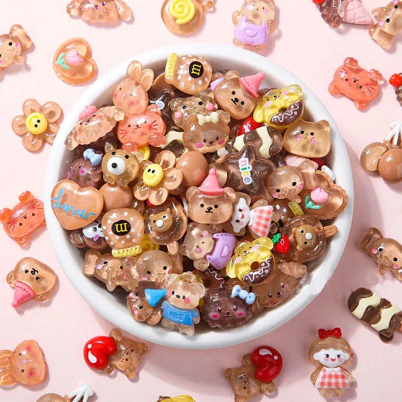 30/60Pcs Mini Food Toys Mixed Style Resin Food Dolls Kitchen Pretend Play Mini Food Dolls Diy Accessories For Adults And Teens