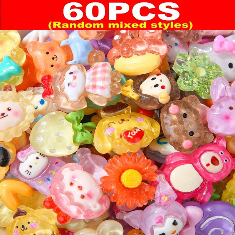 30/60Pcs Mini Food Toys Mixed Style Resin Food Dolls Kitchen Pretend Play Mini Food Dolls Diy Accessories For Adults And Teens