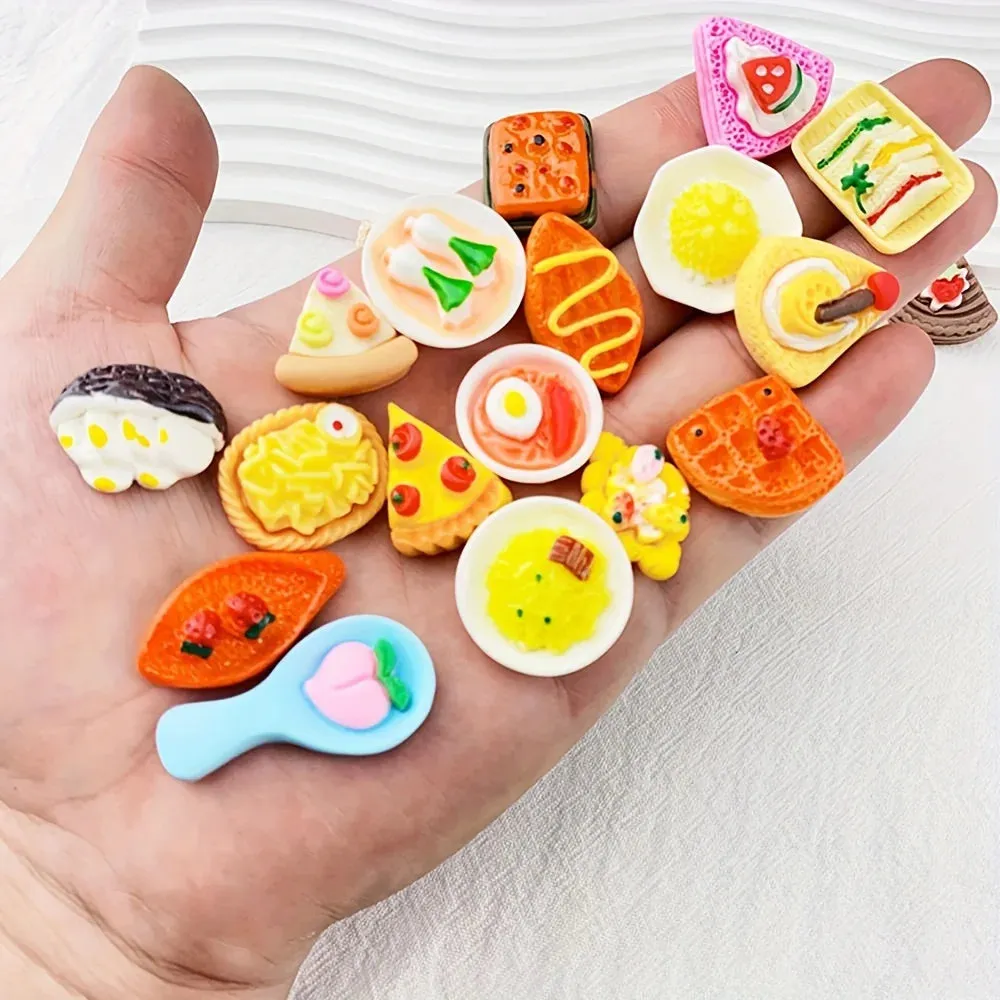 30/60Pcs Mini Food Toys Mixed Style Resin Food Dolls Kitchen Pretend Play Mini Food Dolls Diy Accessories For Adults And Teens