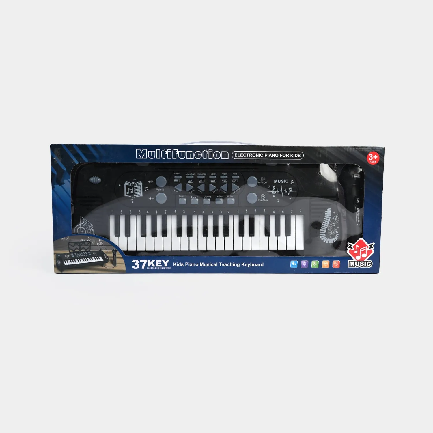 37 Key Piano With Microphone For Kids