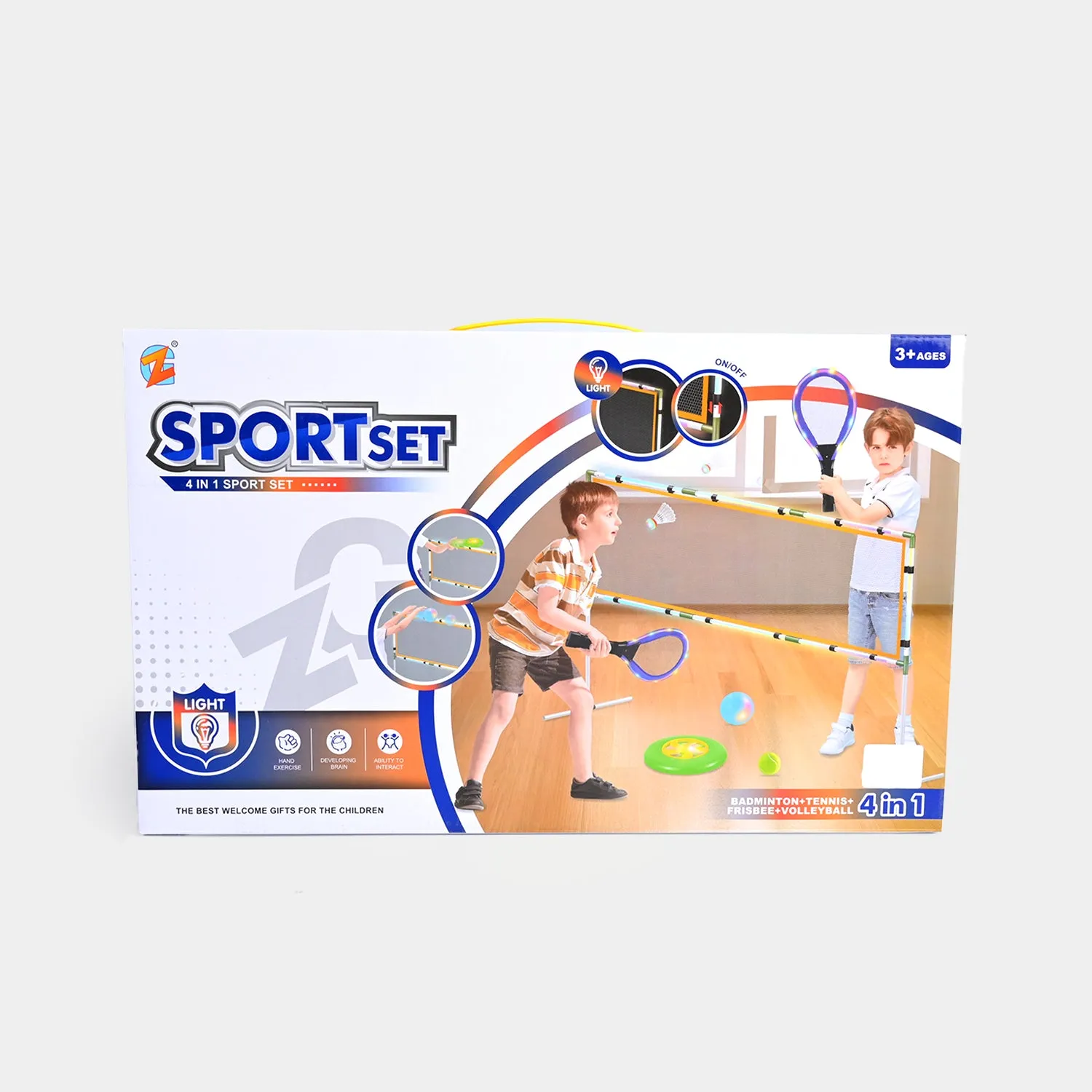 4-in-1 Sport Set – Badminton, Tennis, Frisbee & Volleyball for Kids