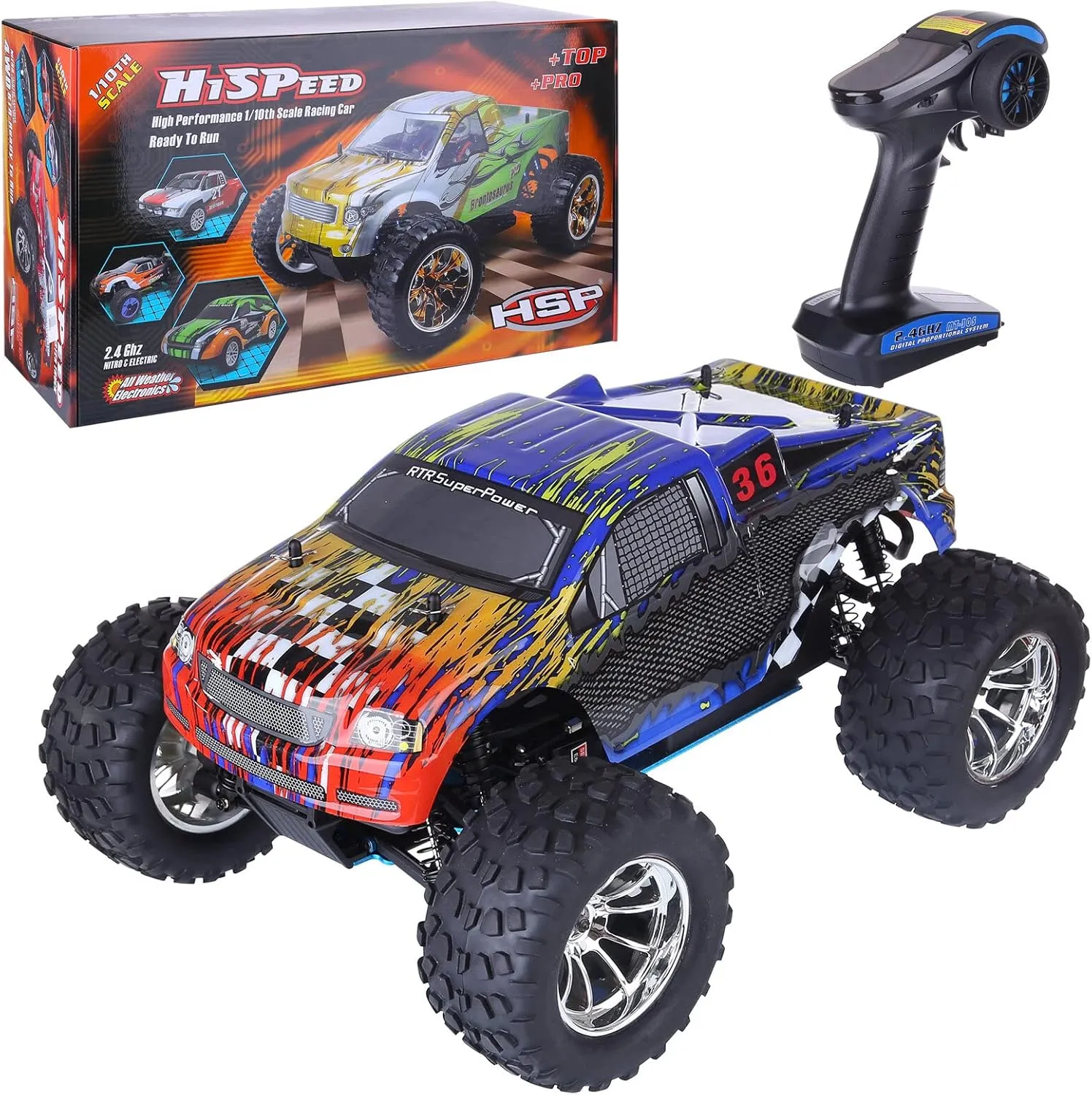 4WD Off-Road RC Truck - RTR Version RC Monster Truck$ HSP 94188 verbiage 1:10 