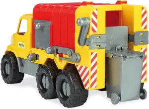 50 cm, Multi-Coloured 32607 City Truck Bin with Wheelie Bin and Opening citizenry Tailgate, from 3 Years, Approx. 