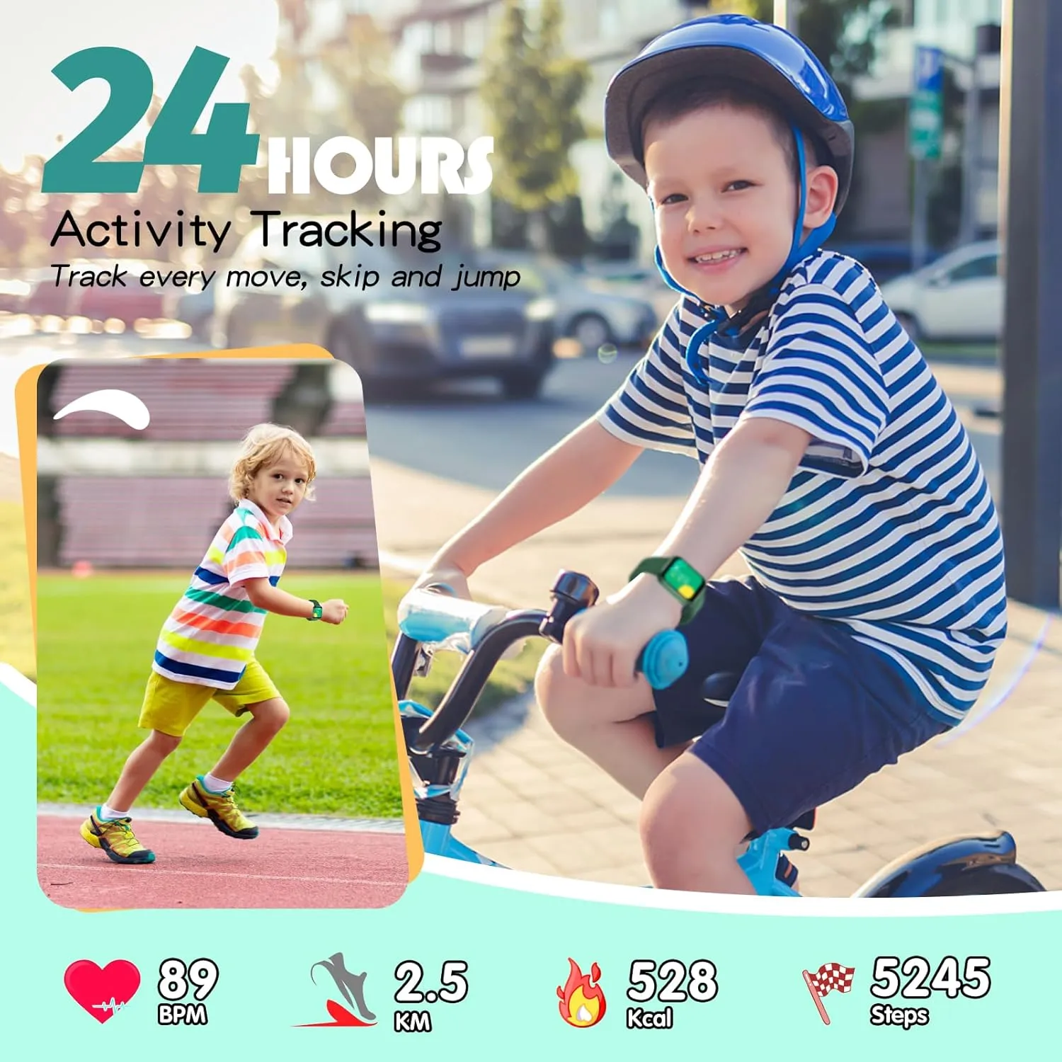 6-14 (Green) Kids Smart Watch Girls Boys, Fitness Tracker for Kids, 1.5 Inch DIY Dial, 19 Sport Modes, Sleep Monitor, Pedometers, Heart Rate, IP68 Waterproof, magnetic substantially enthusiasm mansion vent Great Gift for Boys Girls Teens 