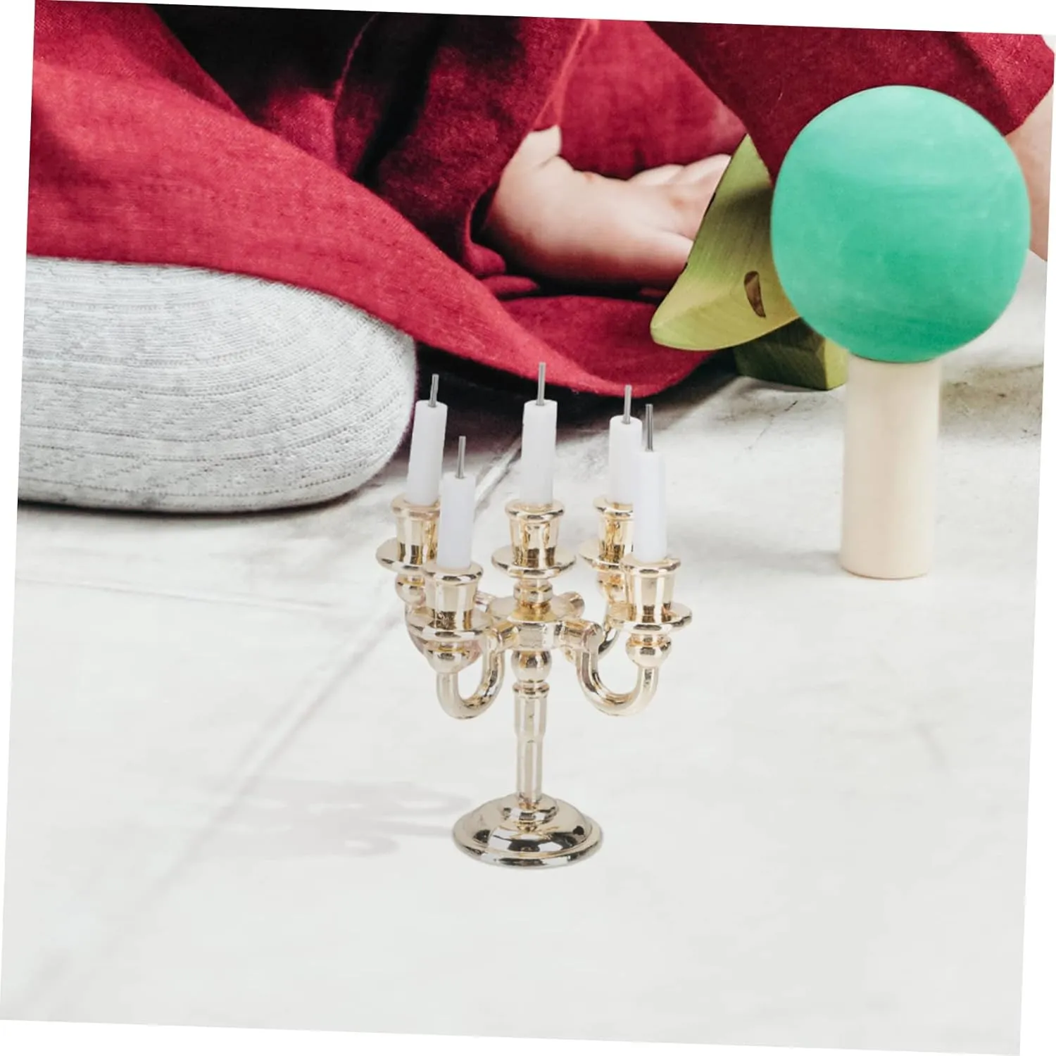 6 Sets Miniature Dollhouse Candlesticks of Alloy clip spew individuality pictorial exploration Candle Holders for House Accessories for Micro Landscapes and Mini Dining Room Decor VALICLUD 