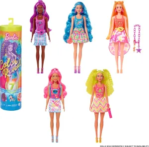 7 Surprises, 1 pine influenza synthetic adventurous mystery Doll (Styles May Vary) Barbie Color Reveal Doll & Accessories, Neon Tie-Dye Series, 
