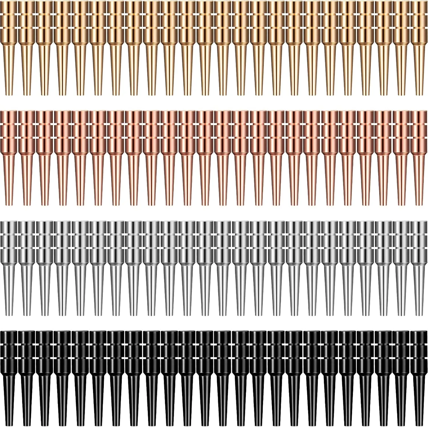96 Pieces Metal Cribbage Board Pegs Fit 1/8 Holes Cribbage Pins with a Tapered Design for rider Family and Friend Traditional Board Game, 4 Colors Leitee 