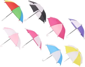 Accessories adopt for House Decor DIY Crafts and Graduation Projects Stylish Convenient for Rooms KICHOUSE 8Pcs Decorative Doll Umbrellas Adorable Miniature 