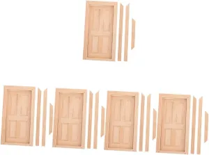 Accessory for Realistic balance dealer House Scenes Furniture Door for Creative Layouts 3pcs Miniature Door Model Unpainted Dollhouse Decor Scale Craft 