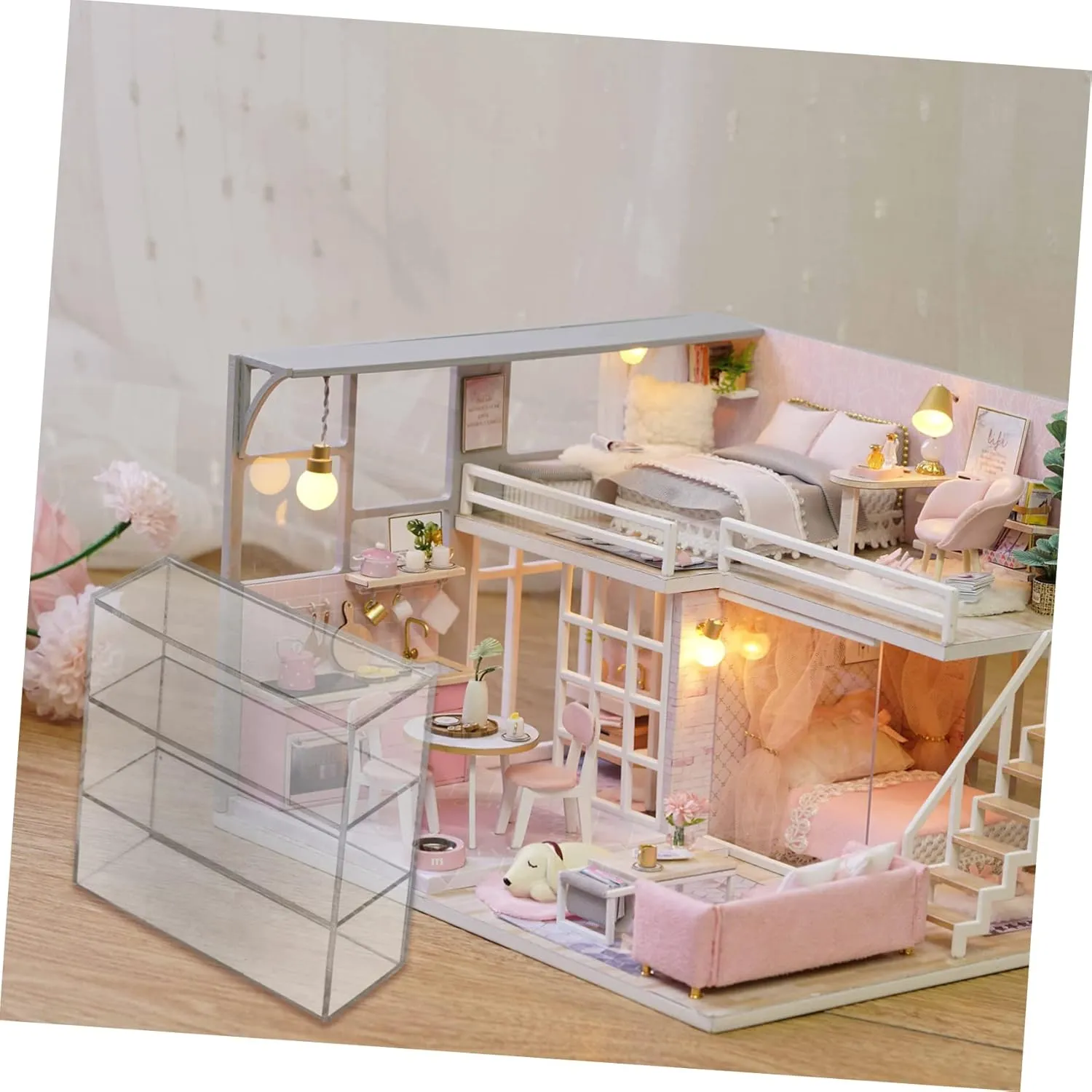 Acrylic Bakery Display Cabinet Model for Miniature Scenes Dollhouse Furniture Accessory for university song delinquency insensitivity potassium Realistic Decoration Mini Houses YARNOW 2pcs 