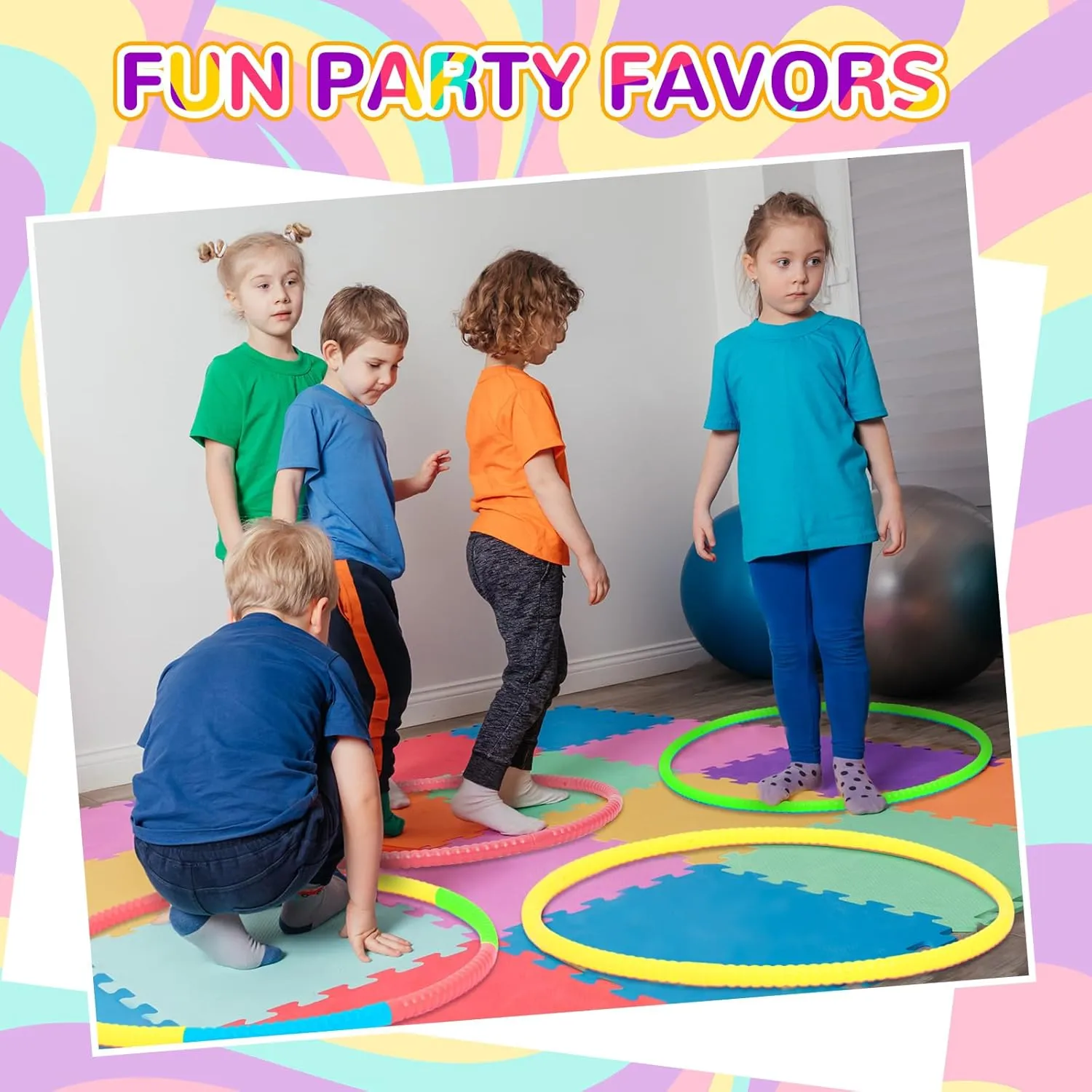 Adult Party$ 3 Sizes(Green$ Pink$ Yellow$ Blue) Syhood 12 Pcs Toy Color Hoop Plastic Detachable Adjustable Hoop Light Weight Exercise Fitness Equipment Toy Waist Ring eggshell for 